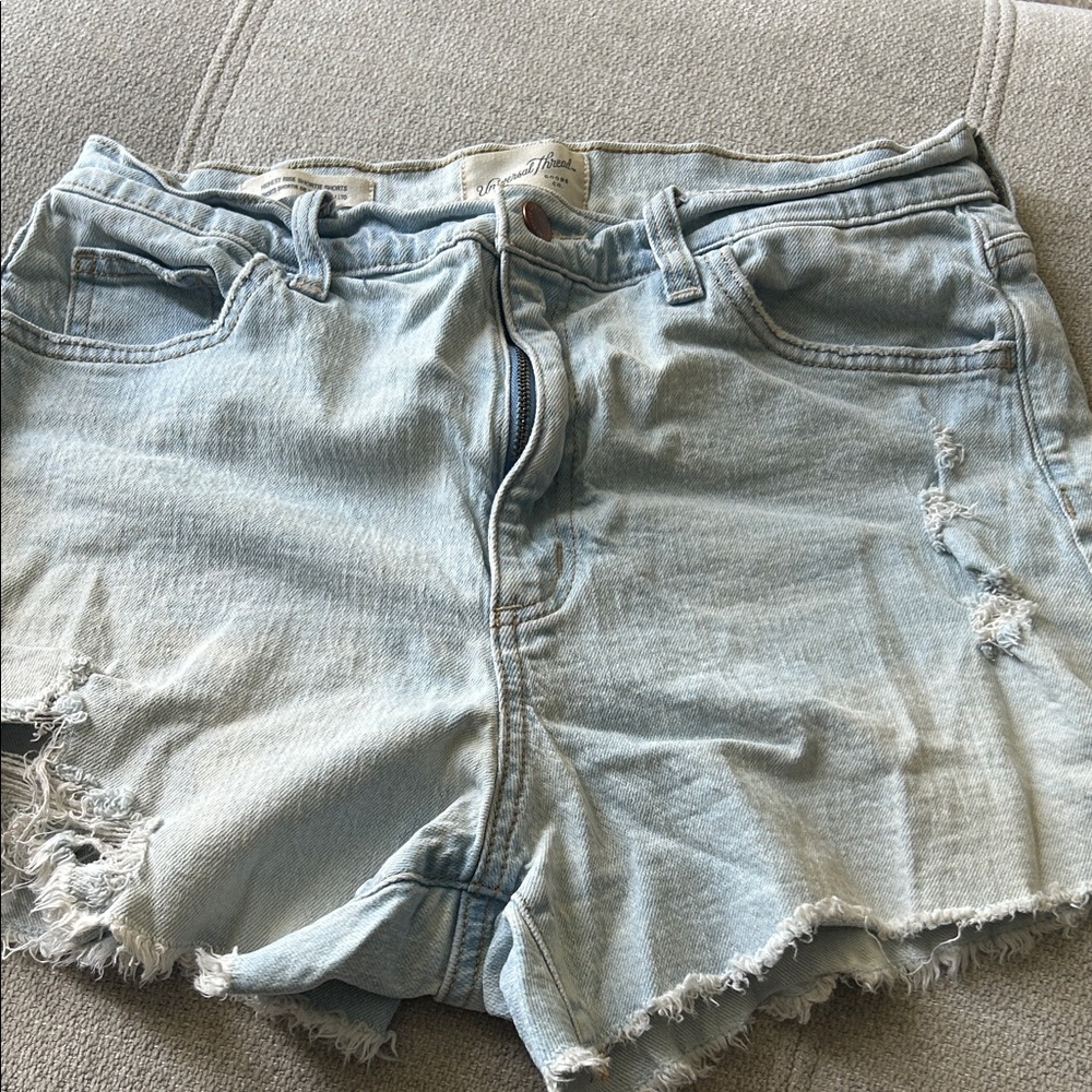 Universal Thread Light Blue Distressed Denim Shorts